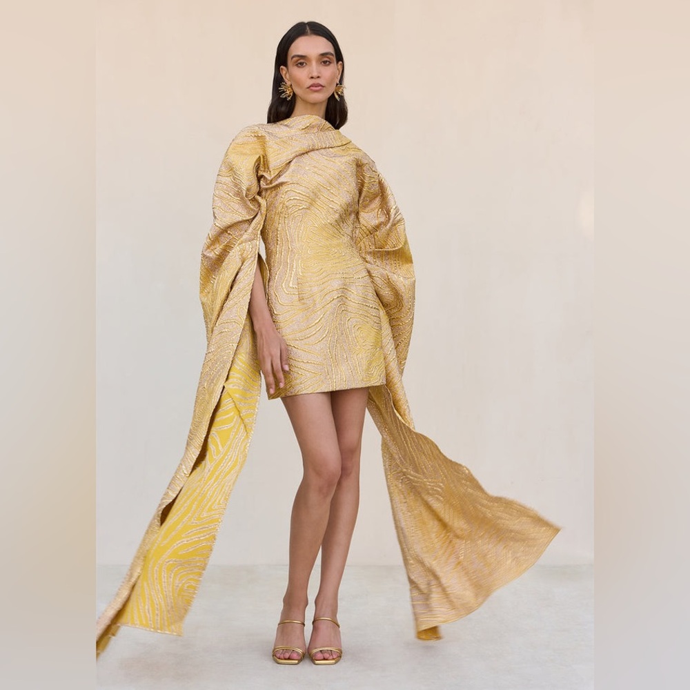 Cult Gaia Brandy Dress in Gold Multi